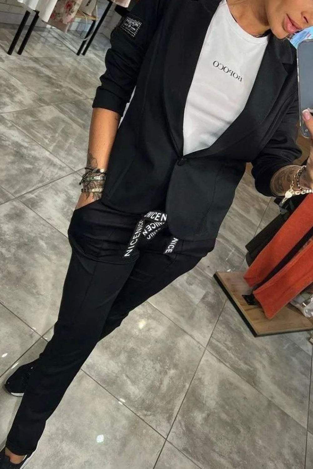 GR | Zweiteiliges Satz Obere Jacke & Elastische Hose