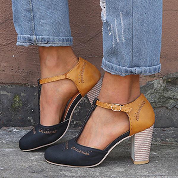 GR | Retro high-heeled sandals