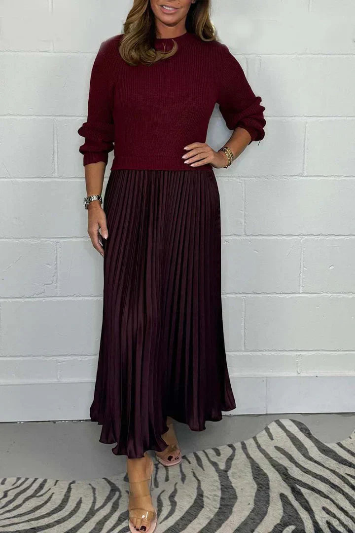 GR | Eleganter 2-In-1-Kleid-Pullover