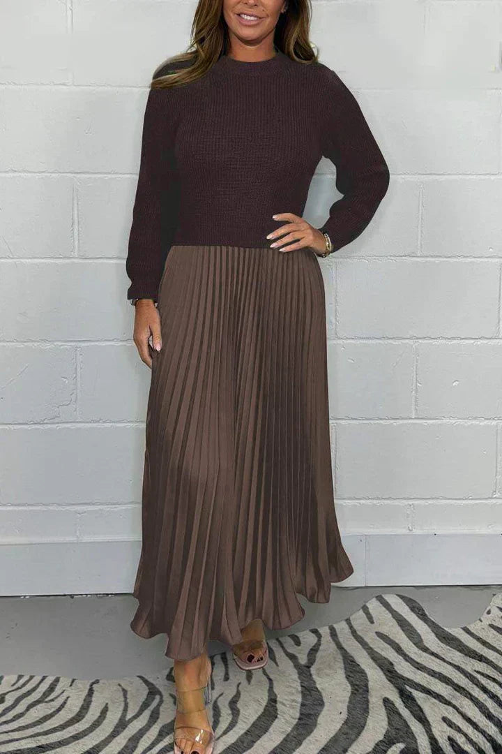 GR | Eleganter 2-In-1-Kleid-Pullover