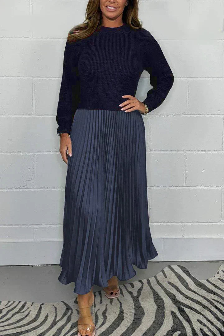 GR | Eleganter 2-In-1-Kleid-Pullover