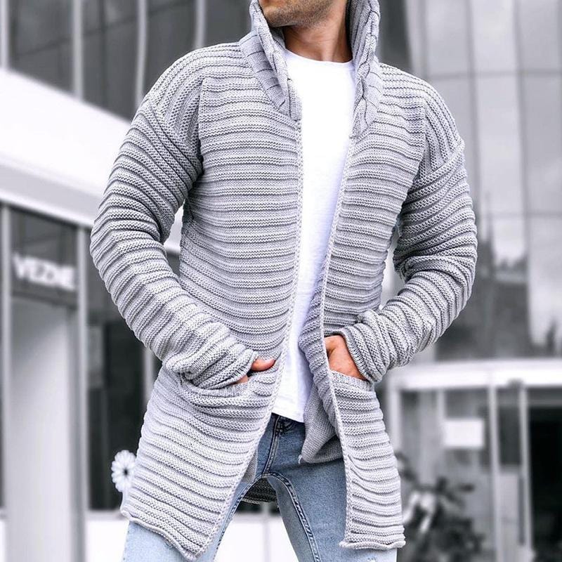 GR | Cardigan with stand-up collar