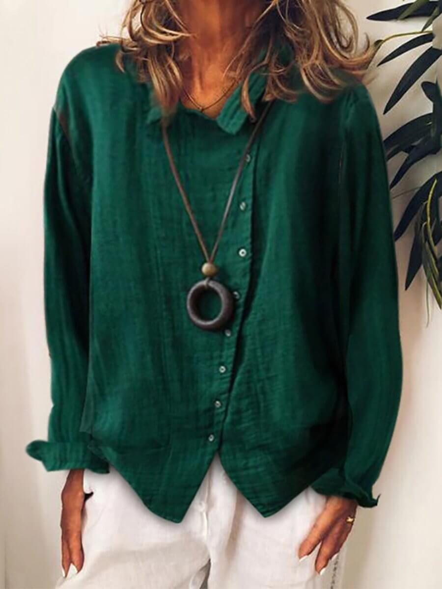 GR | Cotton & Linen Casual Long-Sleeve Shirt 