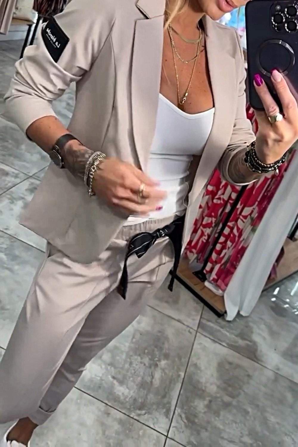 GR | Zweiteiliges Satz Obere Jacke & Elastische Hose