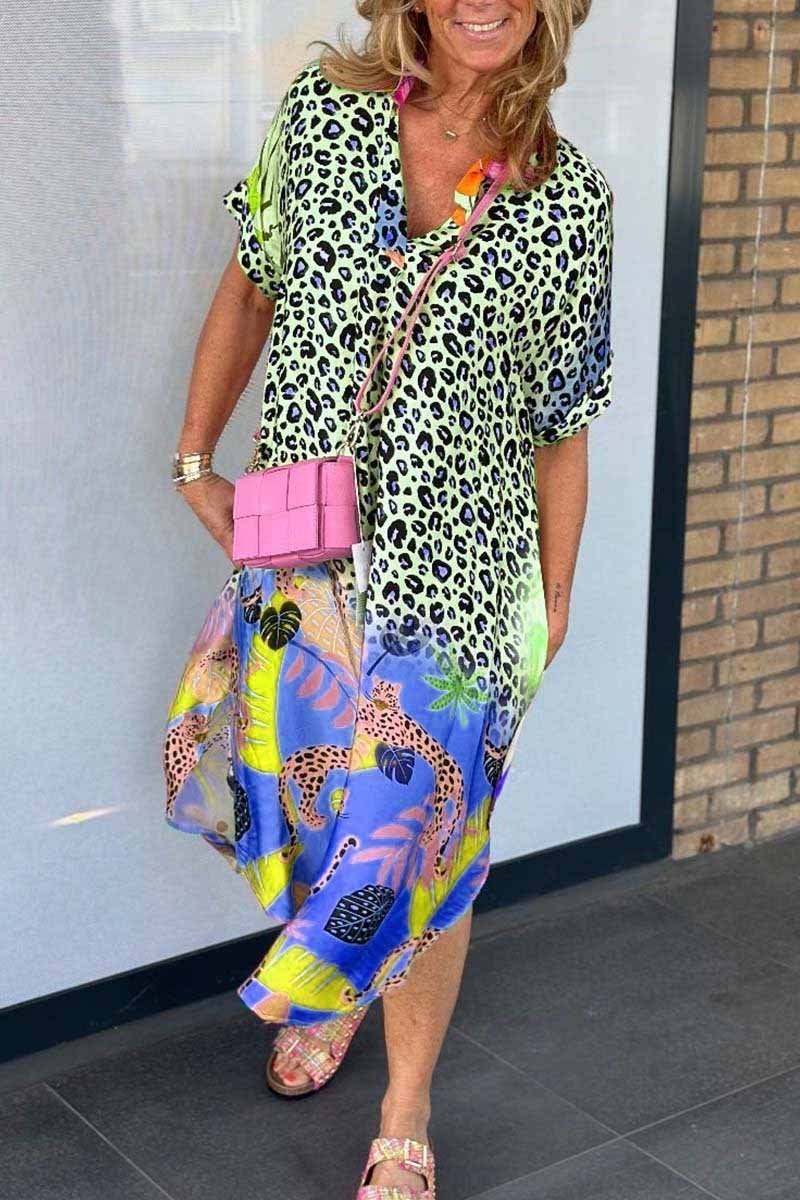GR | Animal Print Midi Kleid