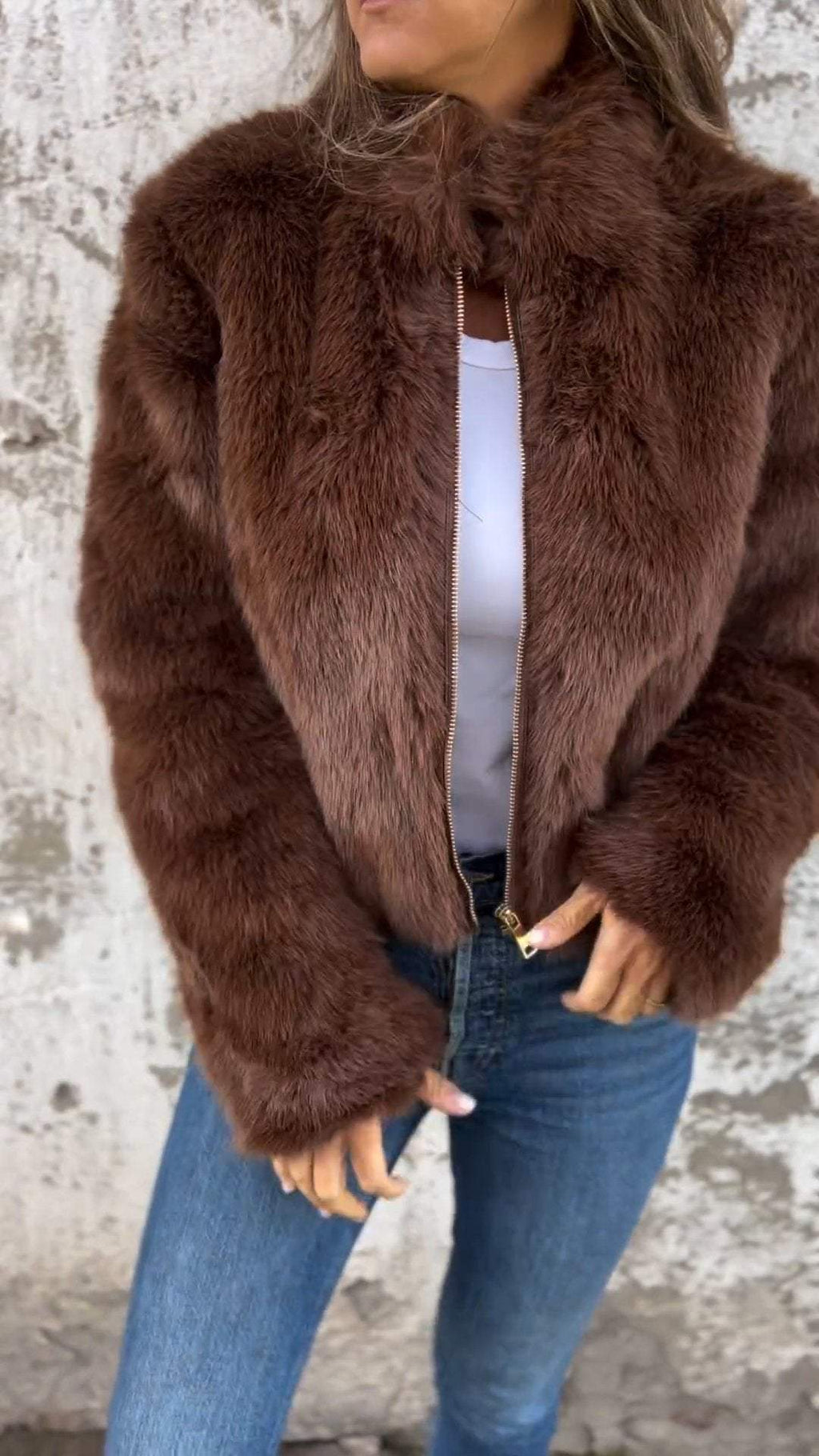 GR | Faux fur jacket