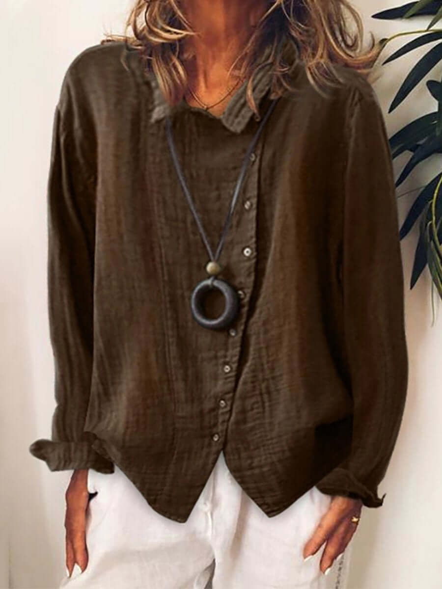 GR | Cotton & Linen Casual Long-Sleeve Shirt 
