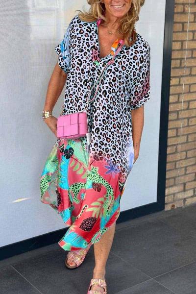 GR | Animal Print Midi Kleid