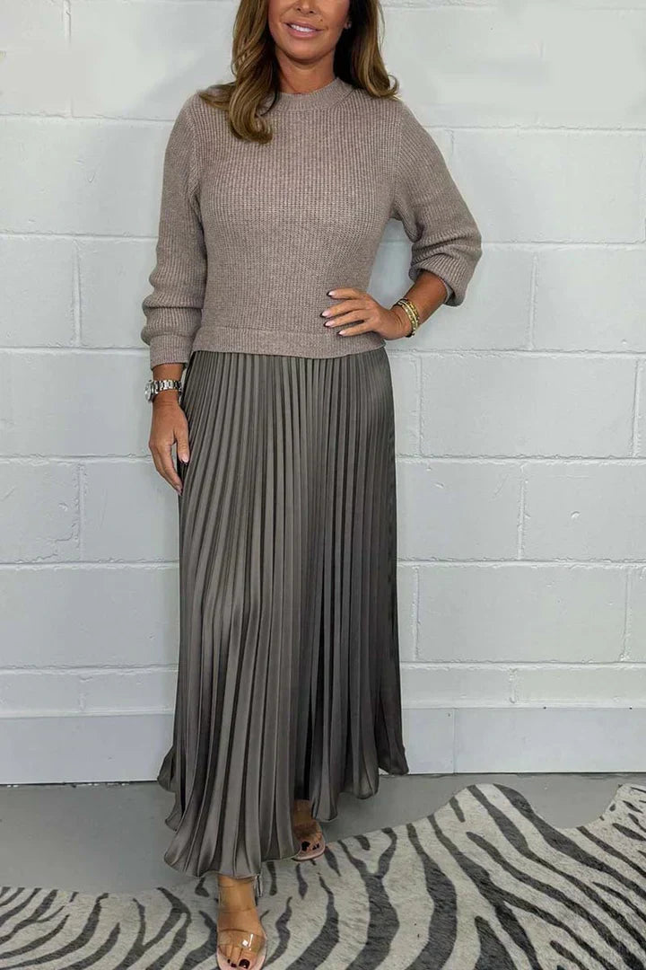 GR | Eleganter 2-In-1-Kleid-Pullover