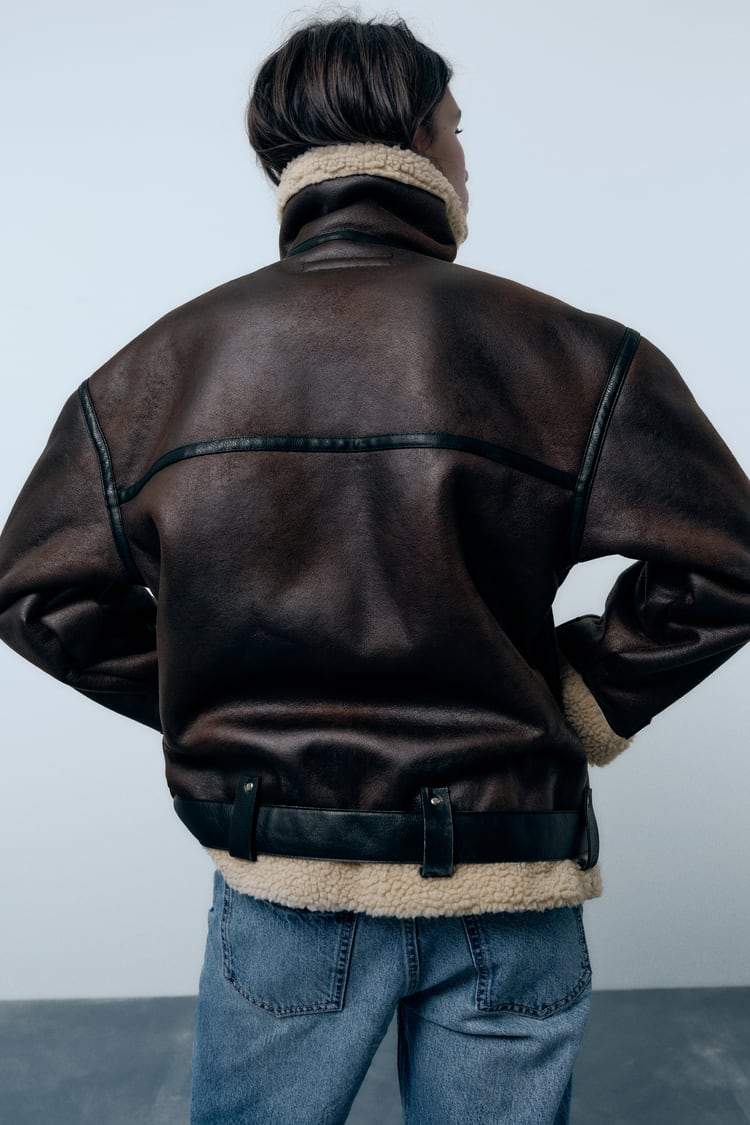 GR | Jacket with faux leather lapels