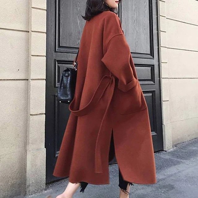 GR | Long Trench Coat Jas Cashmere Women's