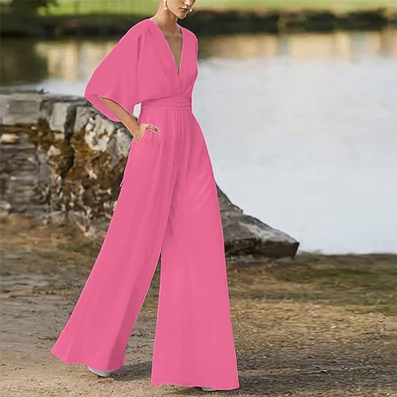Elegant V-neck jumpsuit