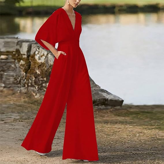 Elegant V-neck jumpsuit