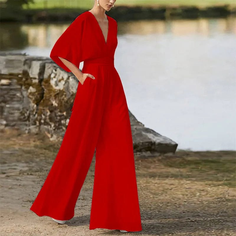 Elegant V-neck jumpsuit