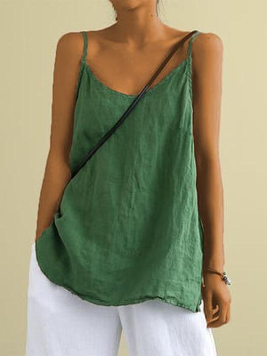 GR | Airy linen long top for women