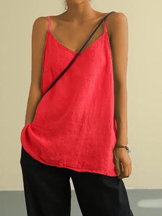 GR | Airy linen long top for women