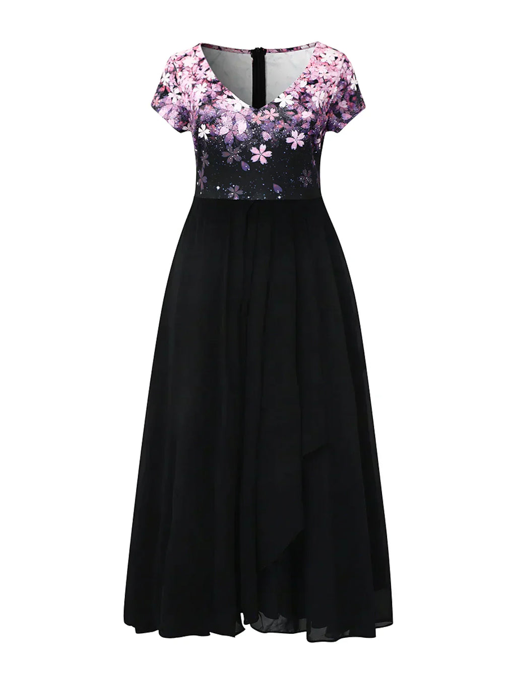 GR | Elegantes Midi Kleid mit Blumen-Spitze
