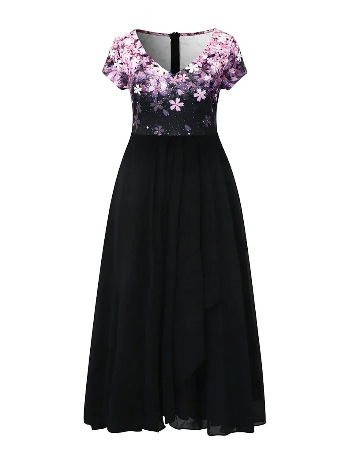 GR | Elegantes Midi Kleid mit Blumen-Spitze
