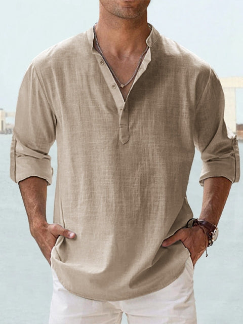 GR | Breathable cotton linen shirt, casual fit