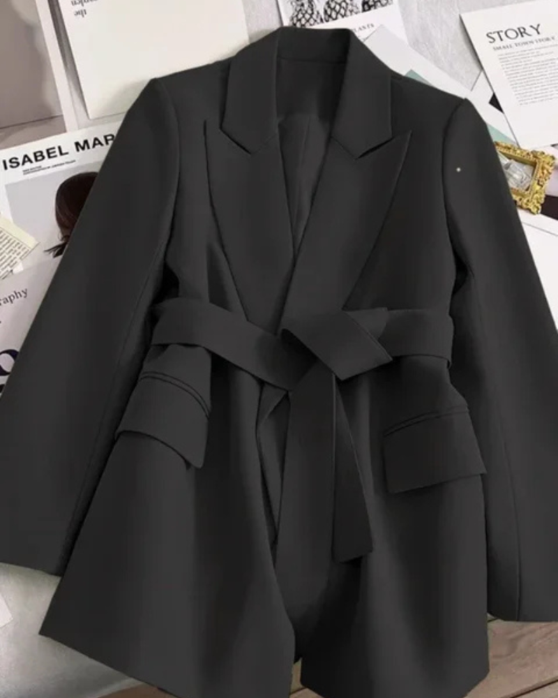 GR | Women's Classic Trench Coat Black Jacket
