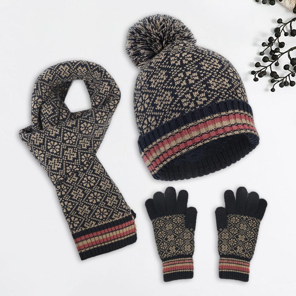 GR | Lässiges Herbst Winter 4-teiliges Warmes Strickset für Frauen