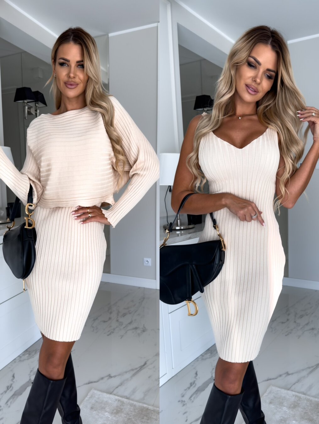 GR - Sleeveless dress with matching sweater