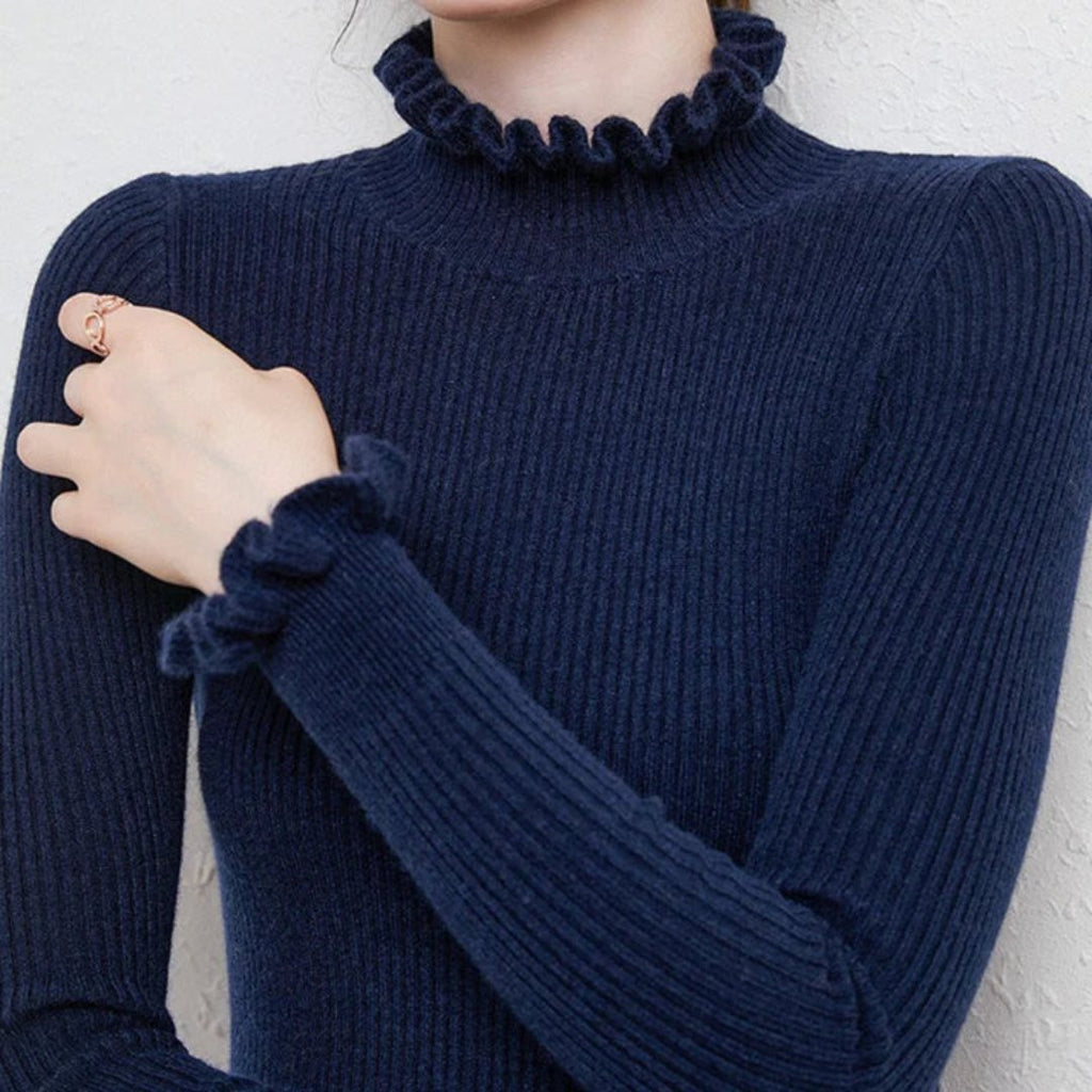 GR | Women's knitted sweater with collar
