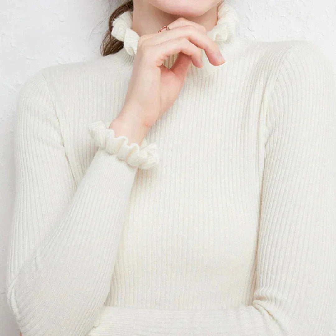GR | Women's knitted sweater with collar