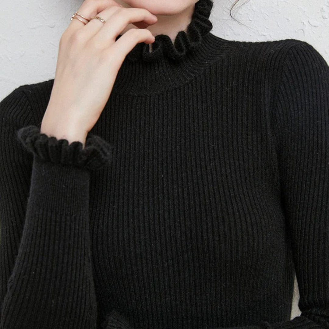 GR | Women's knitted sweater with collar