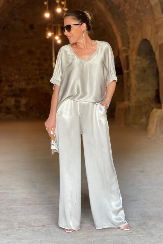 GR | V-neck 2-piece set
