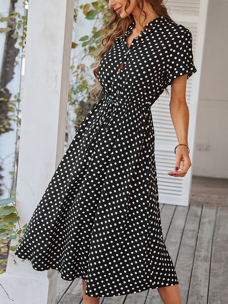GR | Damen Ballmuster Kleid