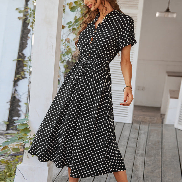 GR | Damen Ballmuster Kleid
