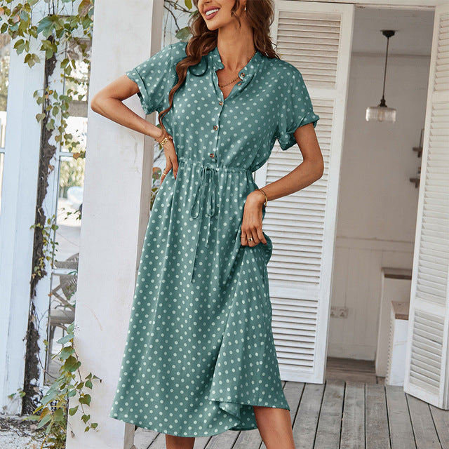 GR | Damen Ballmuster Kleid