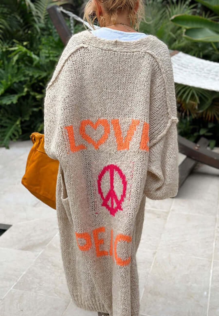 GR | Women's Long Chunky Knit Cardigan