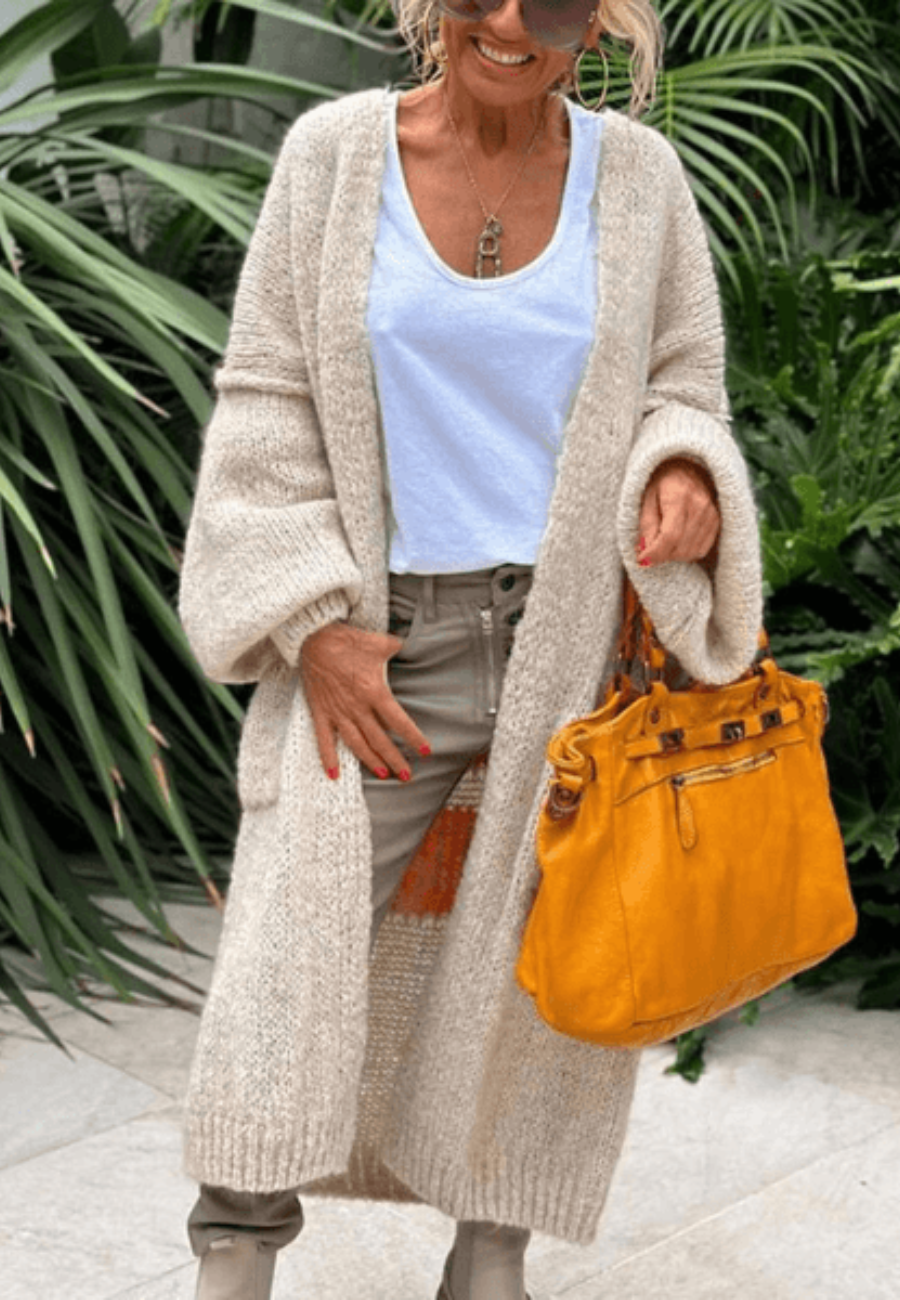GR | Women's Long Chunky Knit Cardigan
