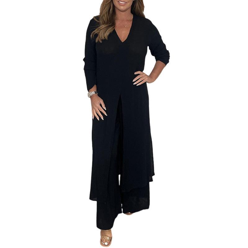 GR | Two-piece leisure suit with long top and matching trousers