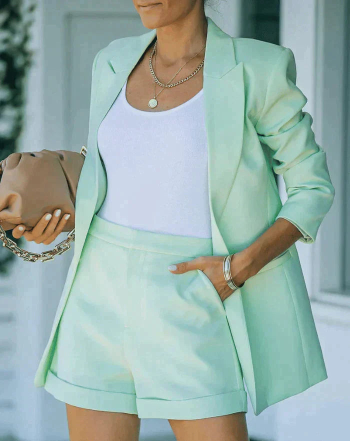 GR | Stylish Blazer & Shorts Set