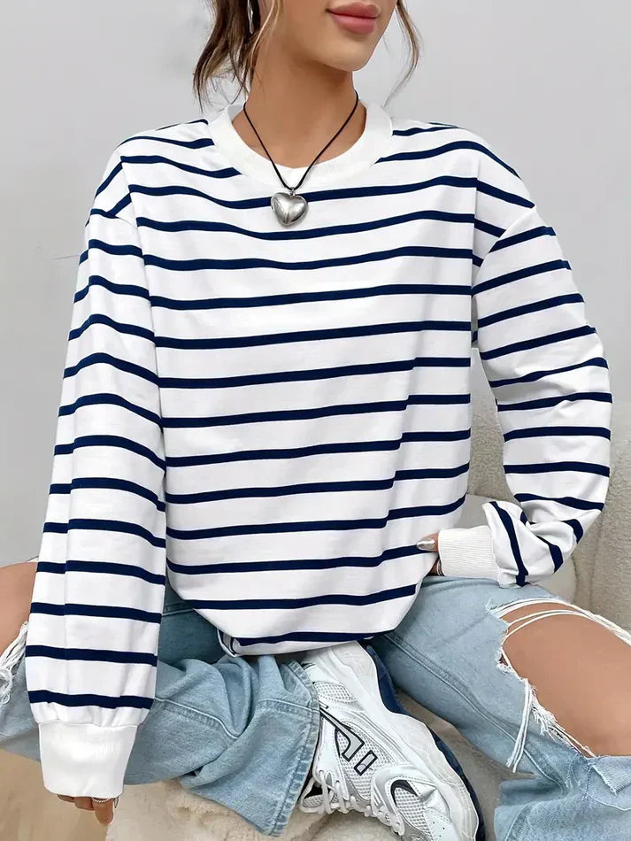 GR | Striped Sweatshirt for Women