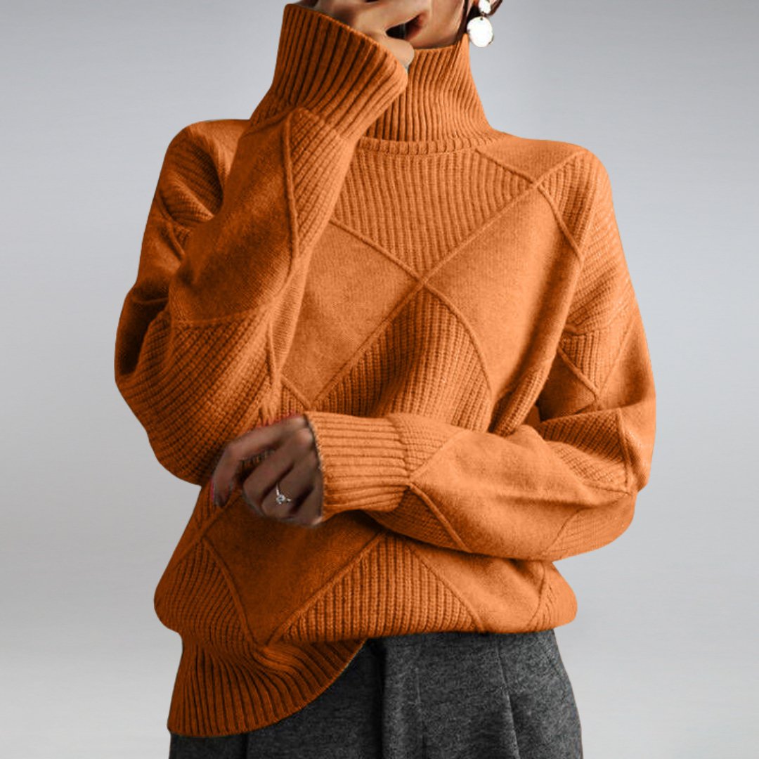 GR | Luxury Women's Cashmere Turtleneck Sweater for Warmth and Elegance
