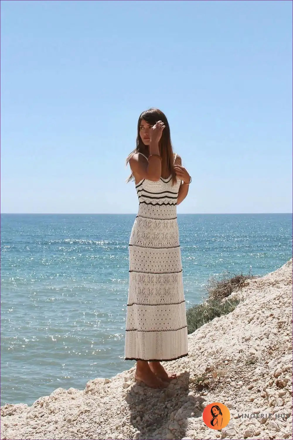 GR | Boho Chevron Midi Kleid - Müheloser Sommerstil