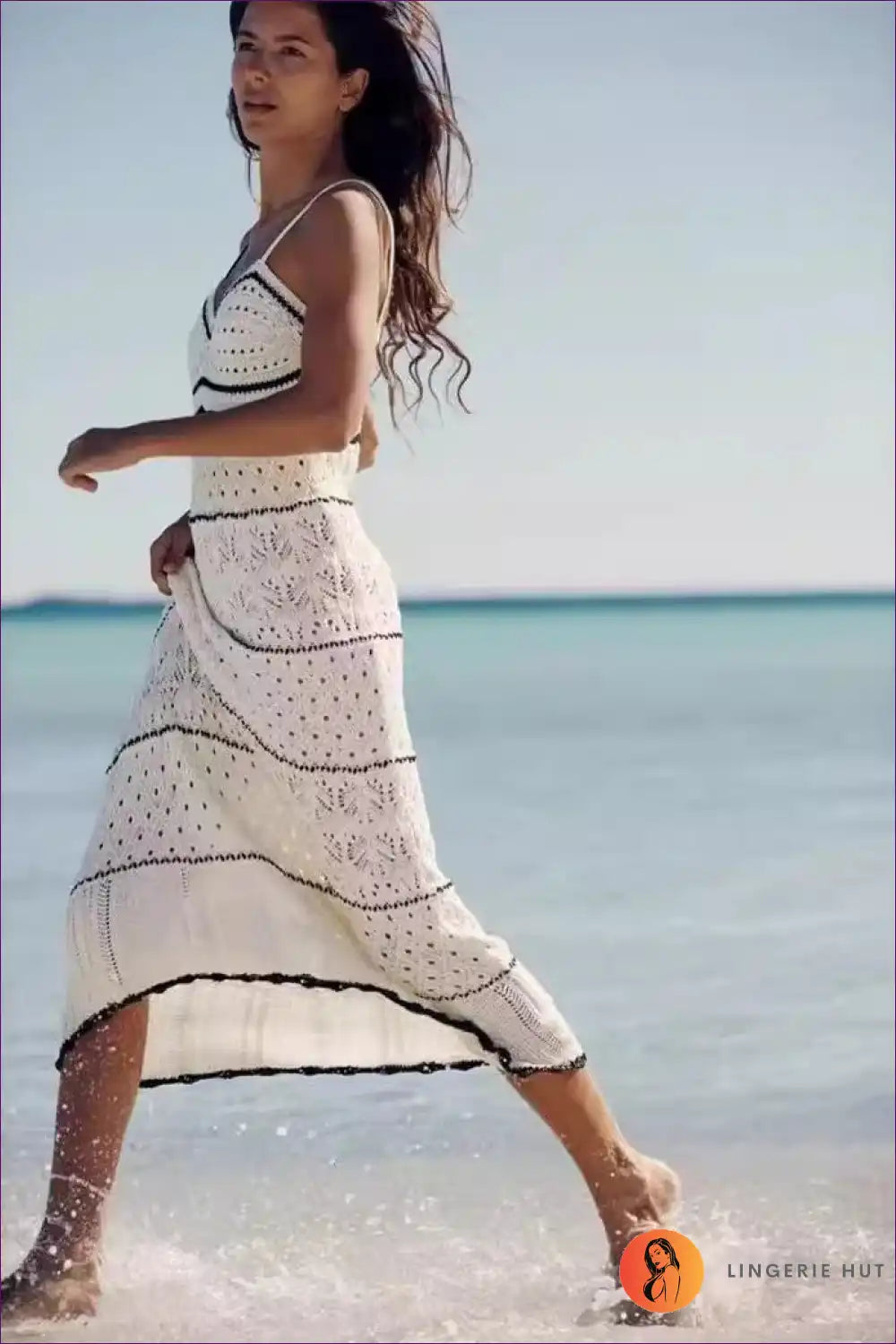 GR | Boho Chevron Midi Kleid - Müheloser Sommerstil
