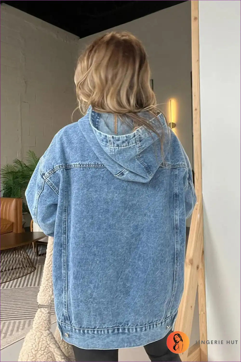 GR | Schickes Casual Denim Hoodie – Mühelos Cool