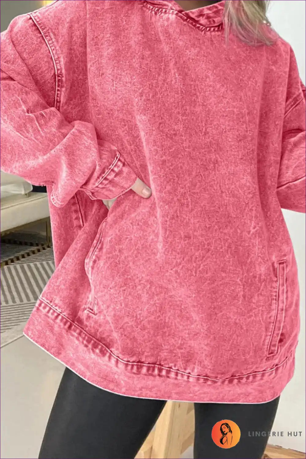 GR | Schickes Casual Denim Hoodie – Mühelos Cool