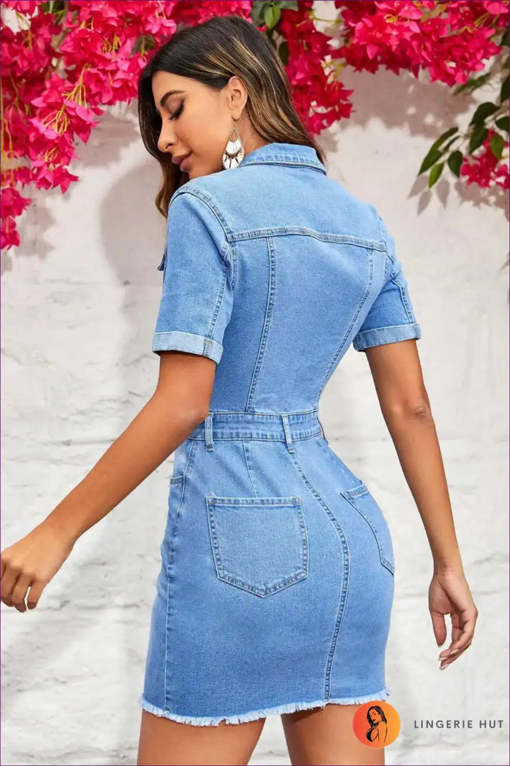 GR | Sexy Slim Fit Denim Kleid – Clubbereit