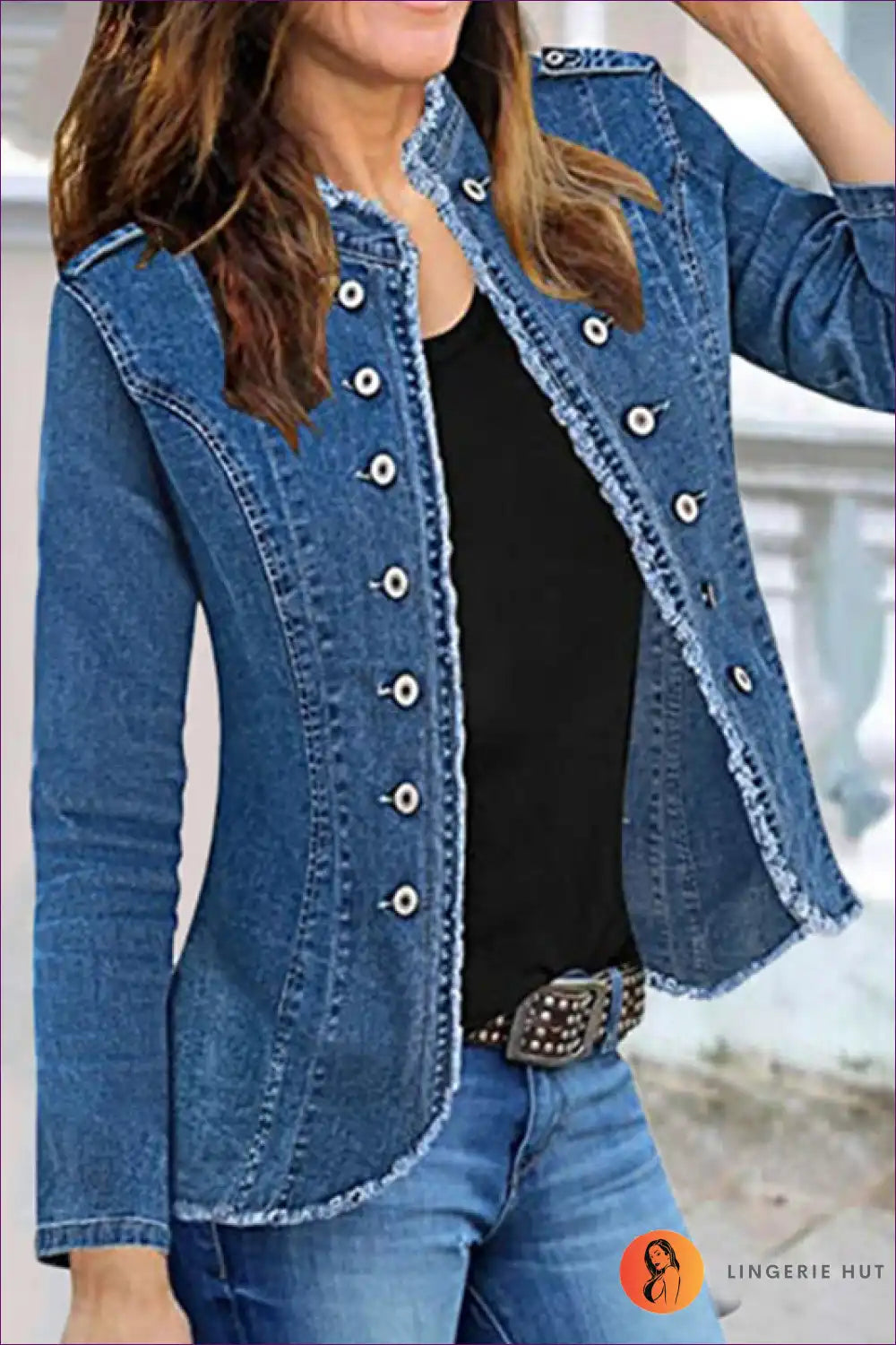 GR | Vintage Chic Fitted Denim Jacket - Timeless style for modern women