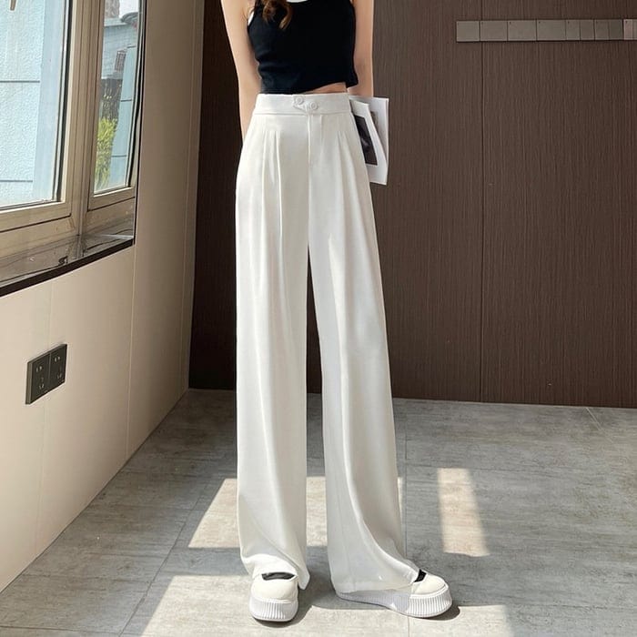 GR – Damen-Hose aus Seide mit weitem Bein – leicht, atmungsaktiv, knitterfrei, bequem und aus hochwertigem Stoff