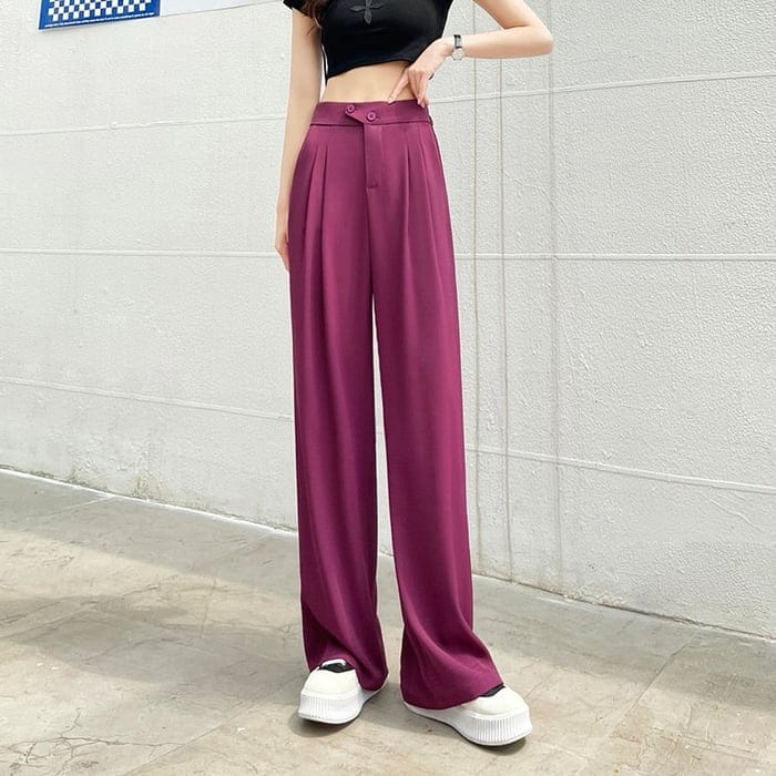 GR – Damen-Hose aus Seide mit weitem Bein – leicht, atmungsaktiv, knitterfrei, bequem und aus hochwertigem Stoff