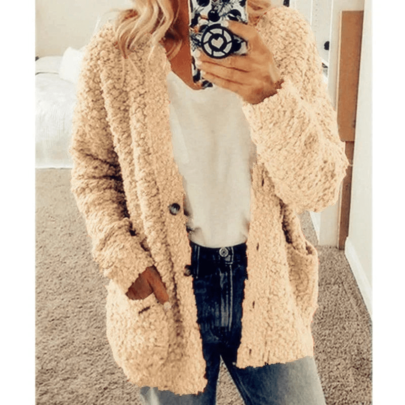 GR | Weicher Strickjacke Warmer Damenpullover Flauschiges Design