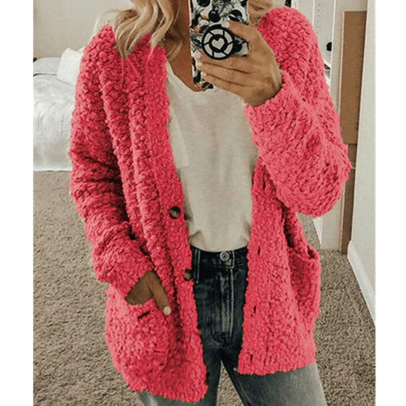 GR | Weicher Strickjacke Warmer Damenpullover Flauschiges Design
