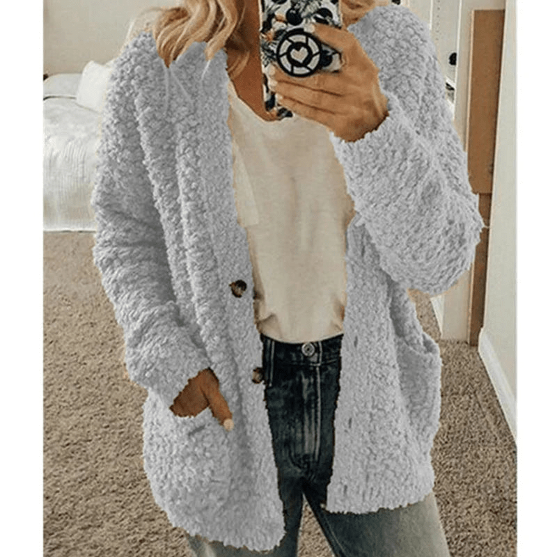 GR | Weicher Strickjacke Warmer Damenpullover Flauschiges Design